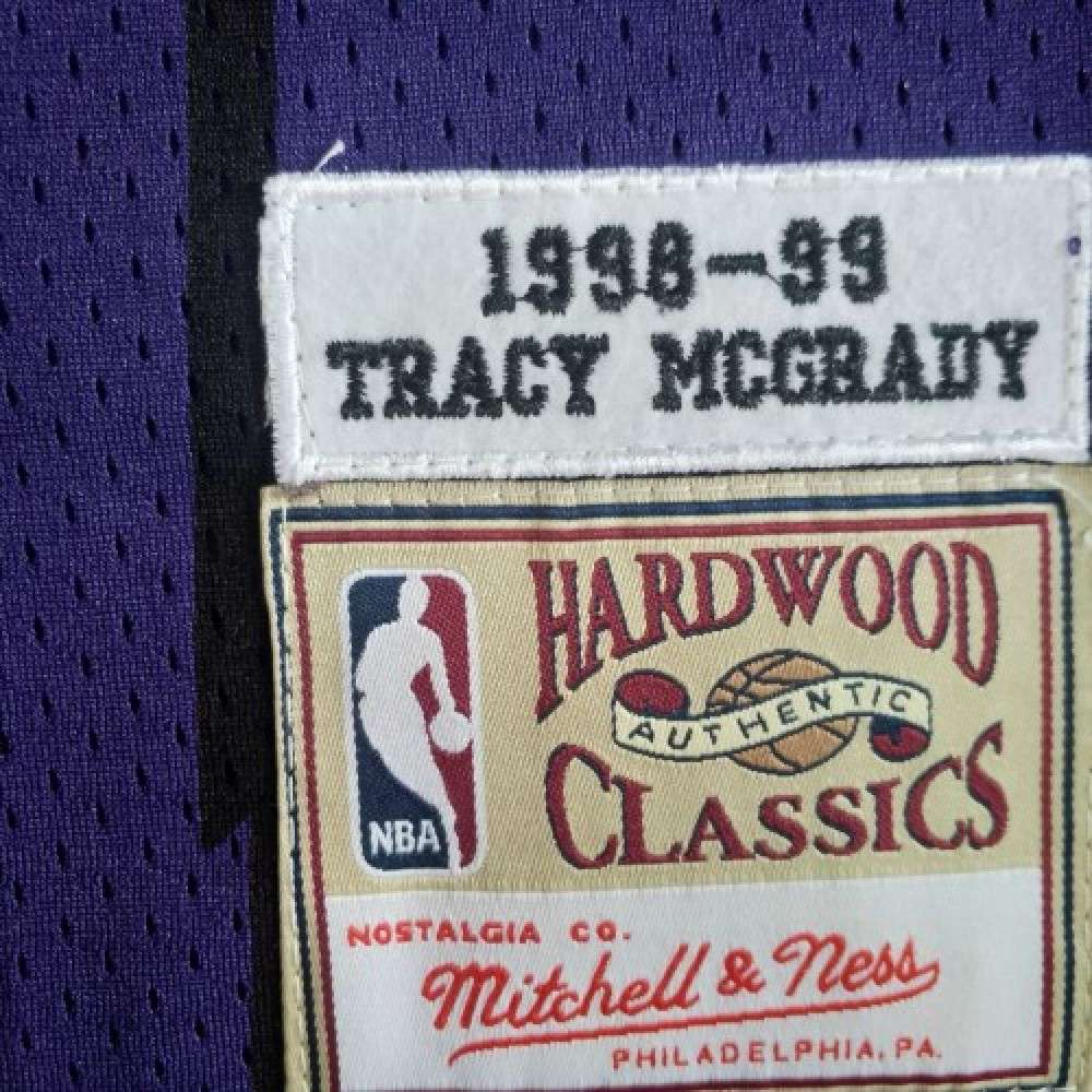 Men's Toronto Raptors Tracy McGrady #1 Throwback Purple 98-99 Hardwood Classics Jersey-Pro Kit Vault | Brand New 26/27 Sports Jerseys